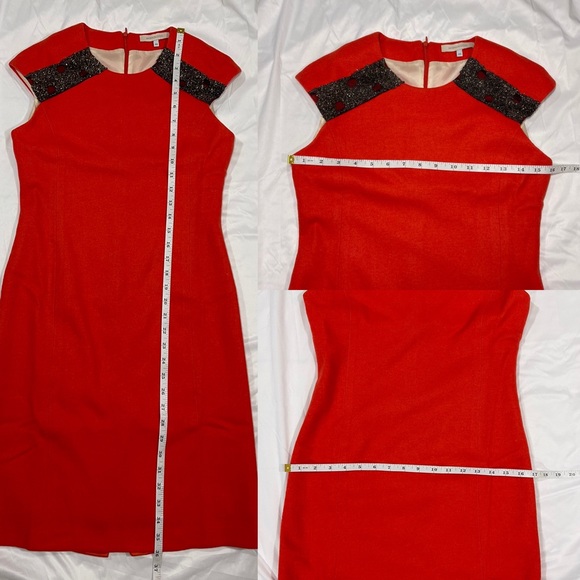 Mignon Doo Vintage Retro Orange Knit Dress XS - Picture 13 of 13